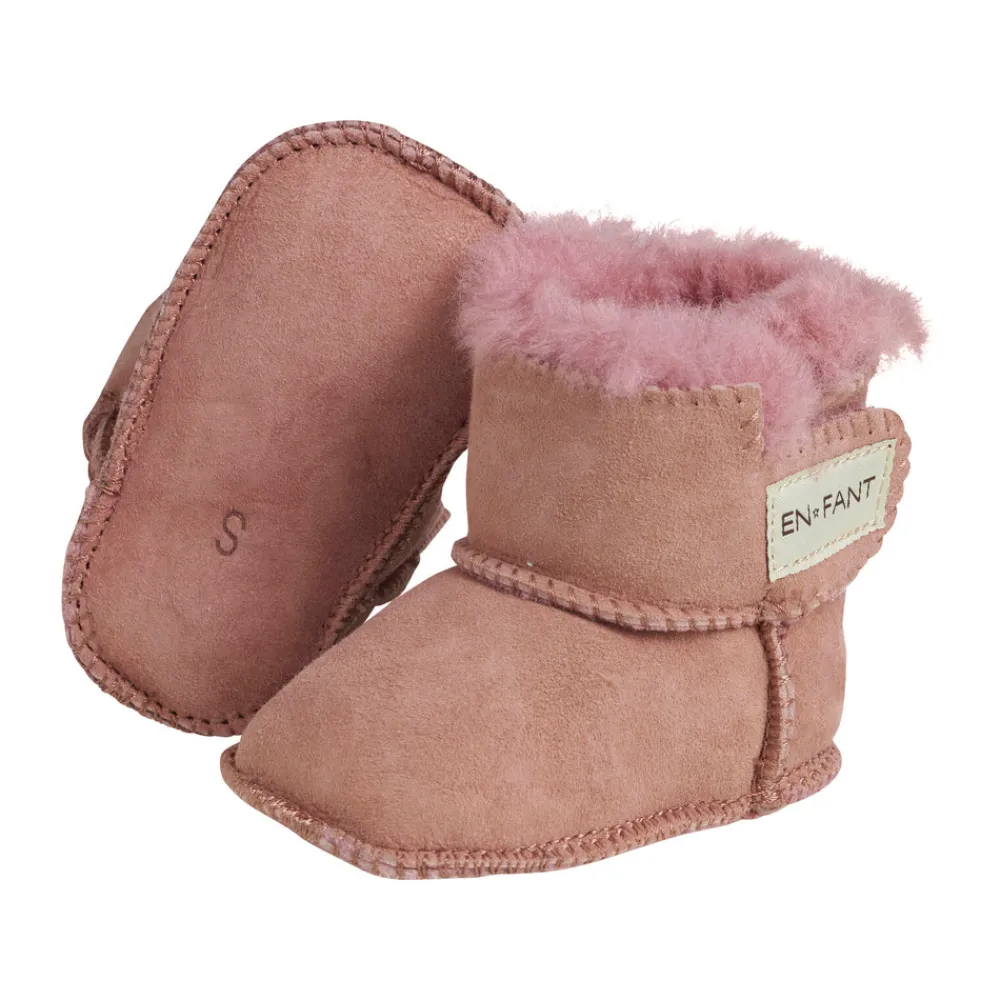 En Fant Lammeskinds futter - Old rose- Futter