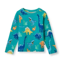 Småfolk Langærmet bluse med dinosaurer - 736- Bluser