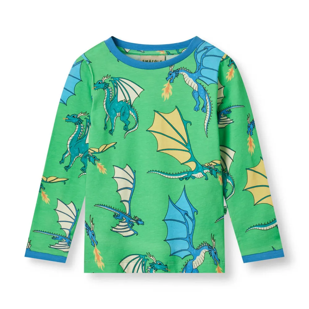 Småfolk Langærmet bluse med flyvende drager - 826- Bluser