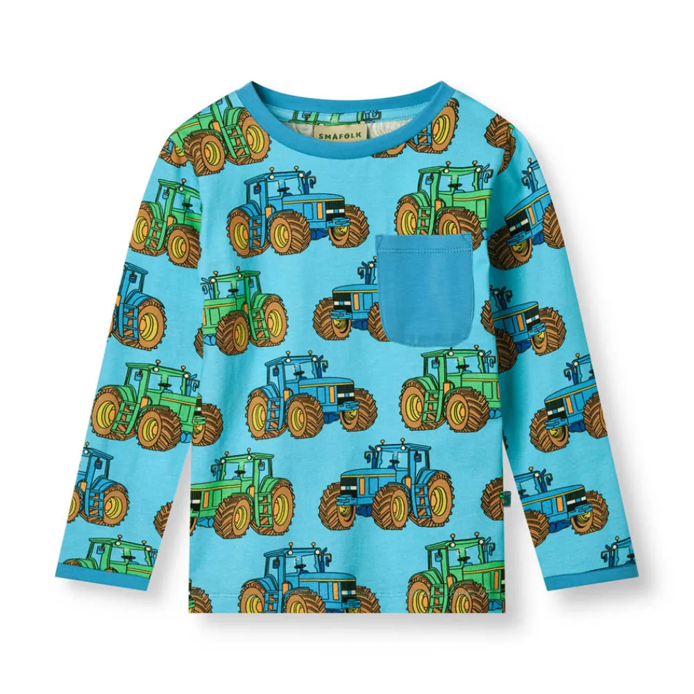 Småfolk Langærmet bluse med traktorer - 718- Bluser