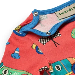 Småfolk Langærmet heldragt med racer biler - 534- Heldragter U. Fod