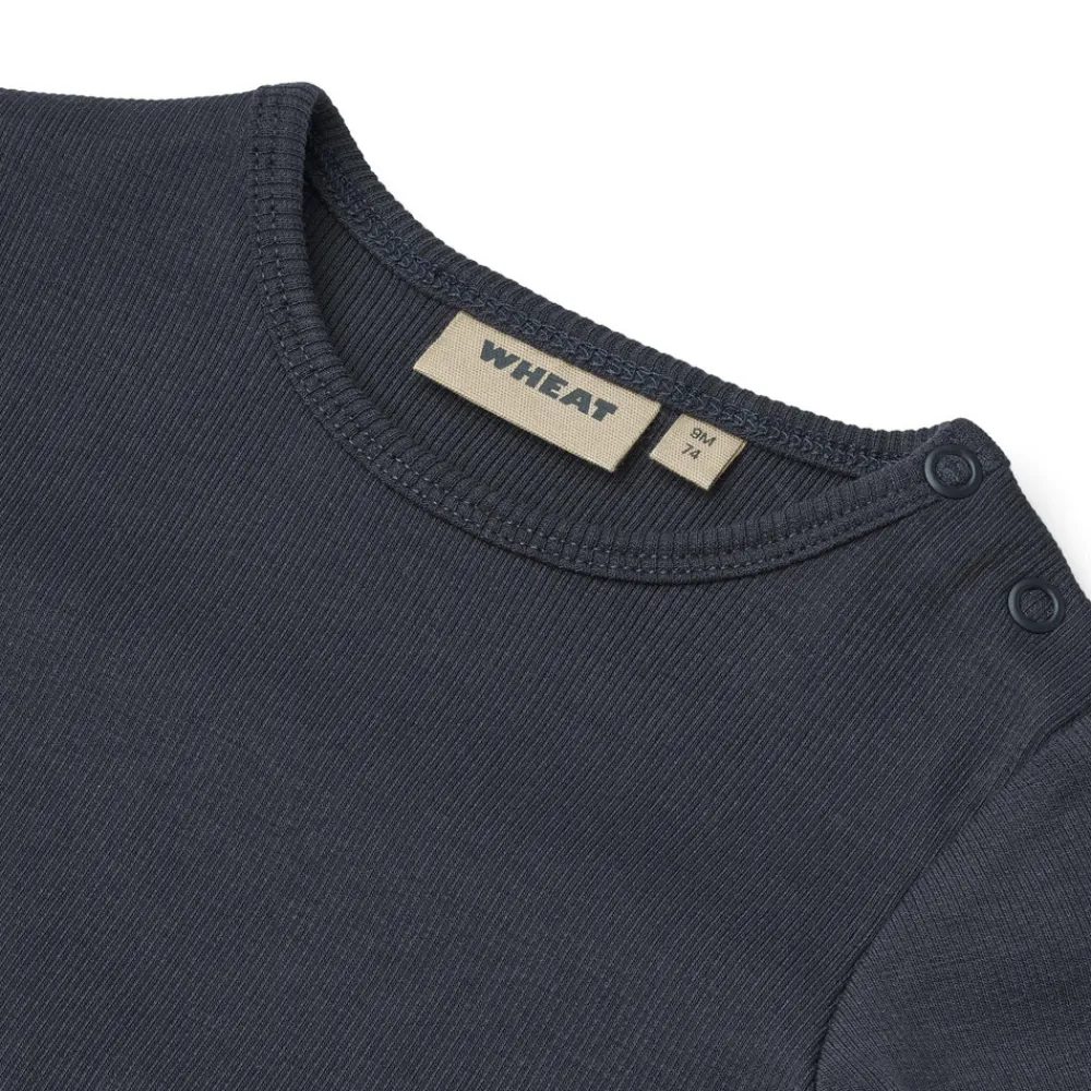 Wheat Langærmet Rib Body Spencer - 1432- Bodystocking Langærmet