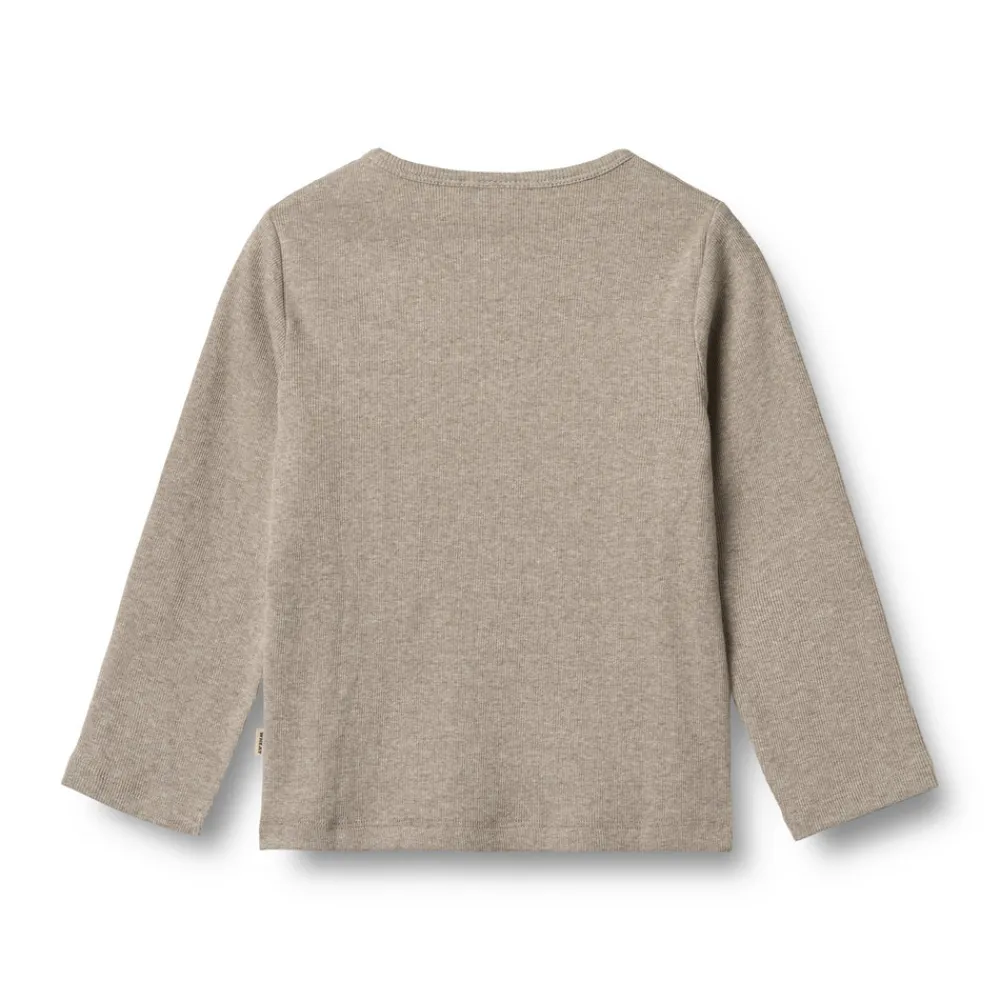 Wheat Langærmet Rib T-Shirt Milo - 72- Bluser