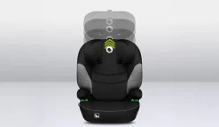 Lionelo Lars i-size - black grey- Autostole 100-150 Cm (4-12 År)