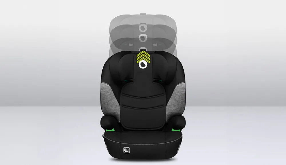 Lionelo Lars i-size - black grey- Autostole 100-150 Cm (4-12 År)