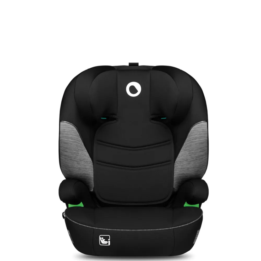 Lionelo Lars i-size - black grey- Autostole 100-150 Cm (4-12 År)