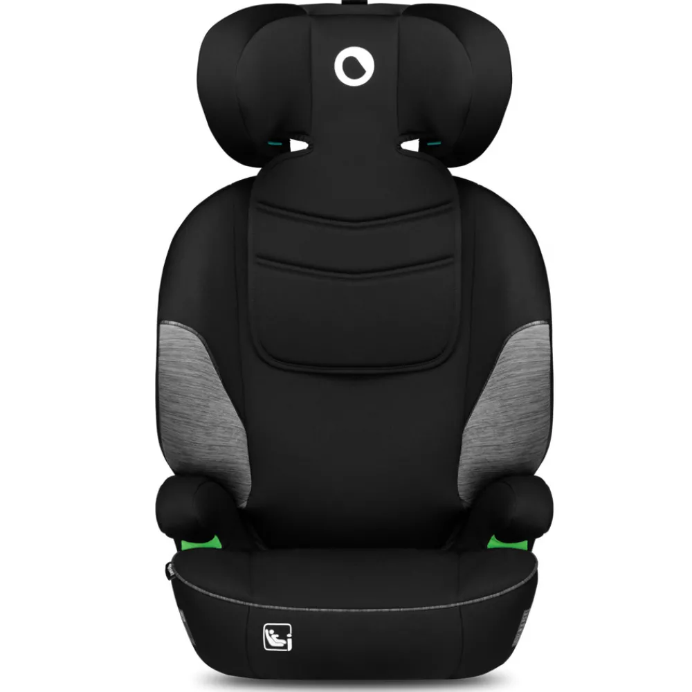 Lionelo Lars i-size - black grey- Autostole 100-150 Cm (4-12 År)
