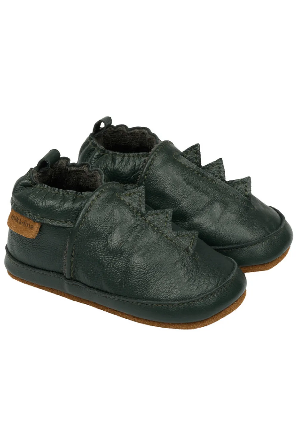 Mikk-Line Læder Slipper Dino - Darkesst sprouse- Hjemmesko