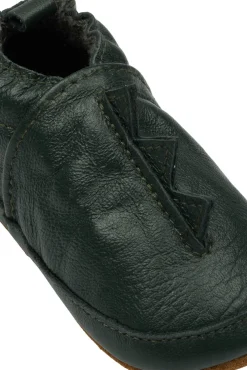 Mikk-Line Læder Slipper Dino - Darkesst sprouse- Hjemmesko