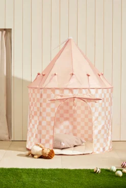 KIDSCONCEP Legetelt,Abrikos med tern,100x130 cm- Legetelte & Tipier