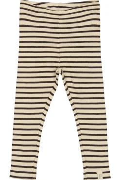 PETIT PIAO Leggings - Coffee Bean/Off White- Leggings