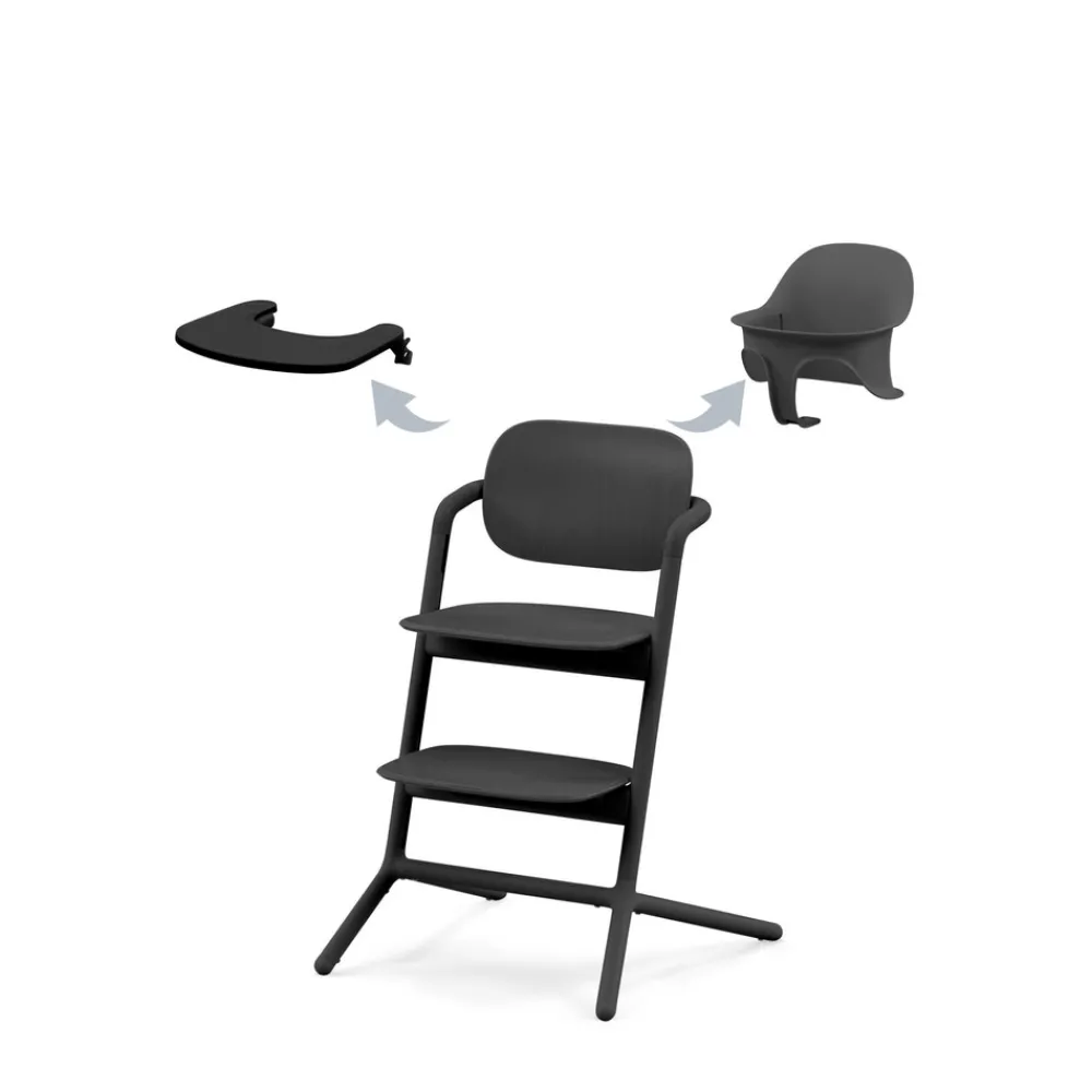 Cybex Lemo højstol 3in1 sæt - stunning black-Børn Højstole Med Tilbehør