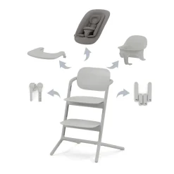 Cybex Lemo højstol 4in1 sæt - suede grey-Børn Højstole Med Tilbehør