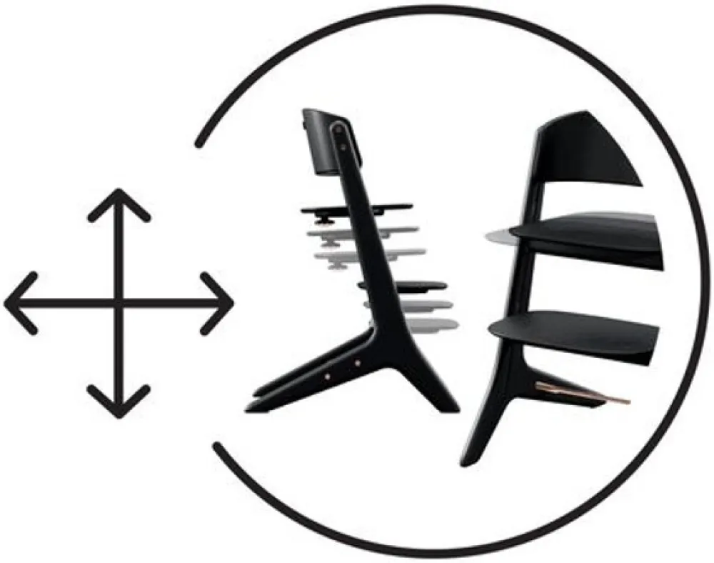 Cybex Lemo Platinum højstol 4in1 sæt, sort/rose gold-Børn Højstole Med Tilbehør