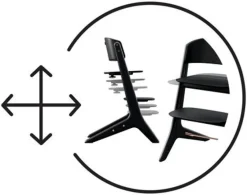 Cybex Lemo Platinum højstol, sort/rose gold-Børn Højstole Uden Tilbehør