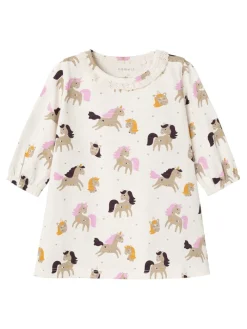 NAME IT Leni langærmet kjole - JET STREAM- Kjoler