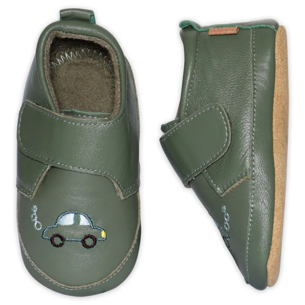 Melton Lille bil læder hjemmesko - Clover Green- Hjemmesko