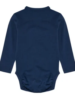 hummel Logo Langærmet Body - Dress Blue- Bodystocking Langærmet