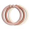 BIBS Loops 12 Pack - blush/woodchuck/ivory- Legetøj Til Barnevogne & Autostole