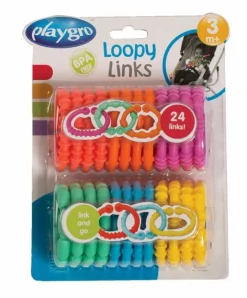 Playgro Loopy Links Samleringe - Nye Farver- Legetøj Til Barnevogne & Autostole