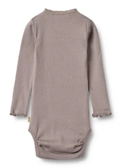 Wheat Lotta Rib Body Langærmet - Dusty purple- Bodystocking Langærmet