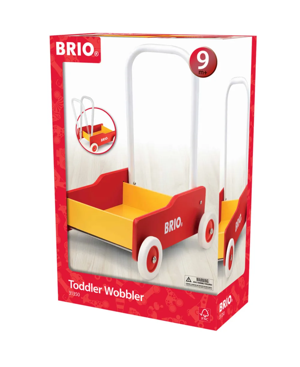 Brio Lære-gå-vogn, rød-gul - FSC®- Gåvogne & Aktivitetsborde
