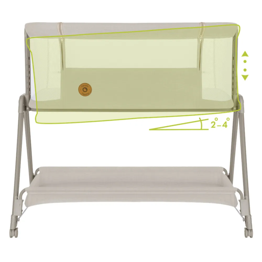 Lionelo Luna vugge - beige-Børn Side By Side Senge