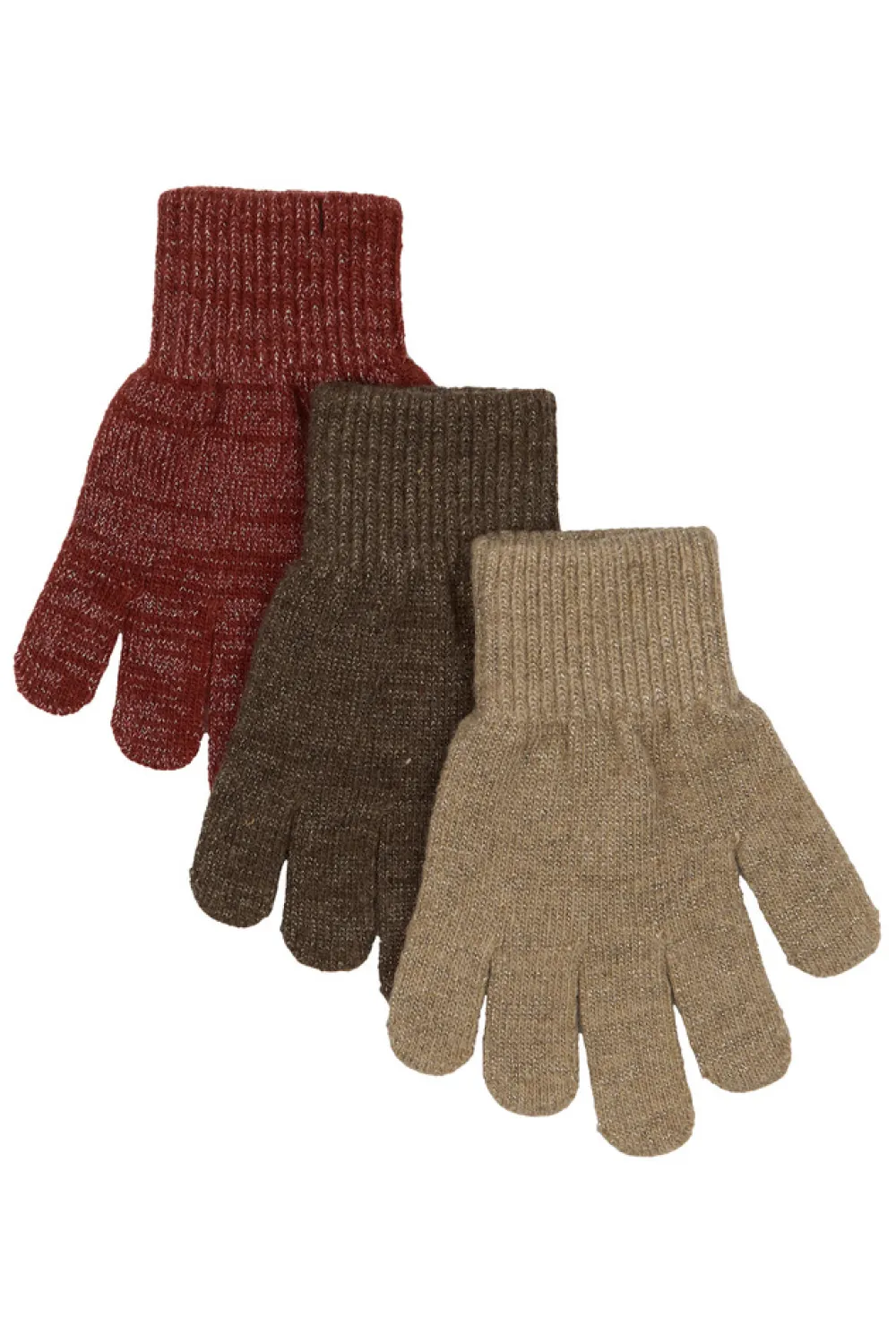 Mikk-Line Magic handsker 3 pak med lurex - Doeskin- Luffer & Vanter