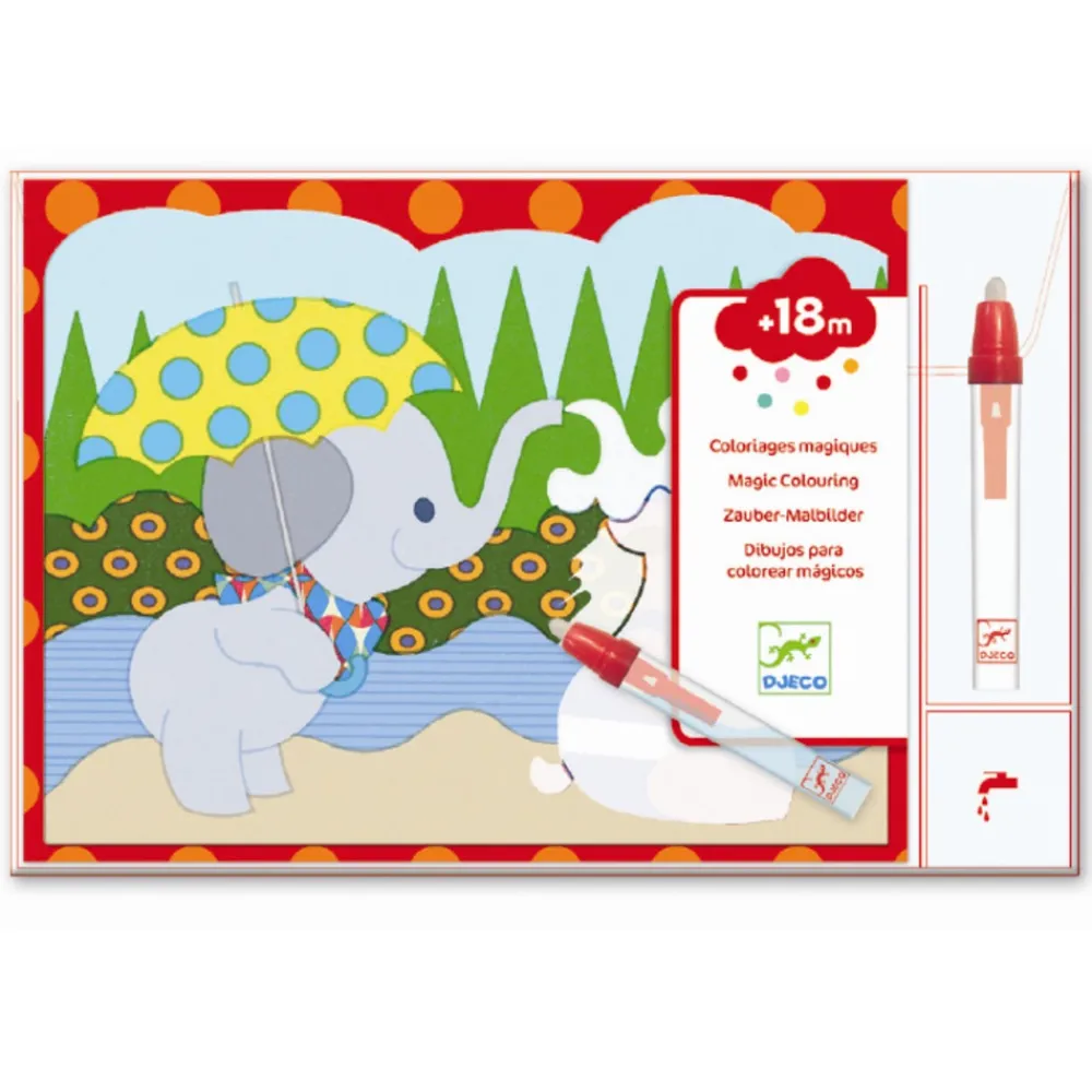 Djeco Magisk farvelægning, Skjult udenfor- Aktivitets- & Malebøger