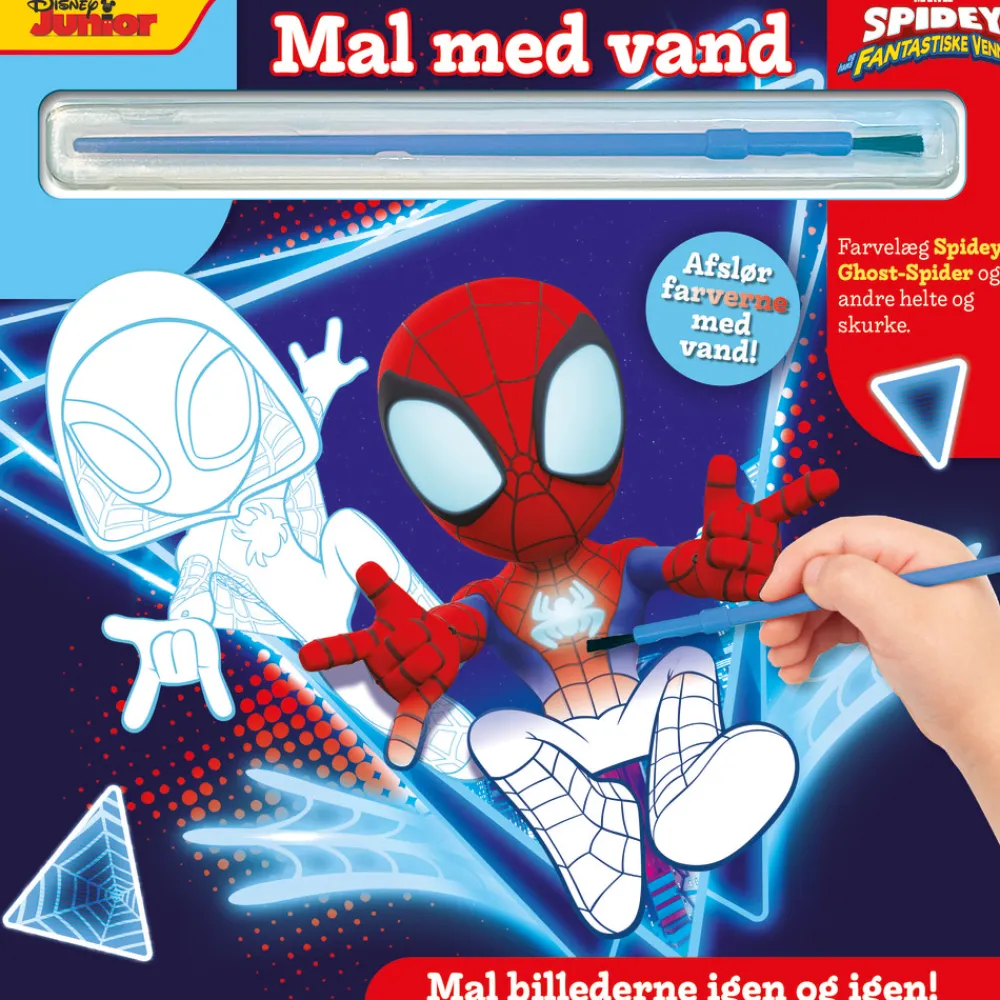 Alvilda Mal med vand - Disney - Marvel – Spidey- Aktivitets- & Malebøger