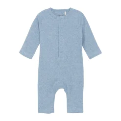 Fixoni Melange Rib Romper Langærmet - 7639- Heldragter U. Fod