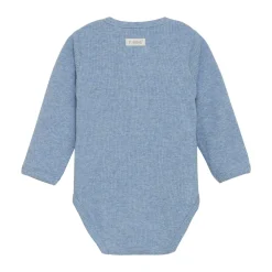 Fixoni Melange Rib Wrap Body Langærmet - 7639- Bodystocking M. Skrålukning|Bodystocking Langærmet