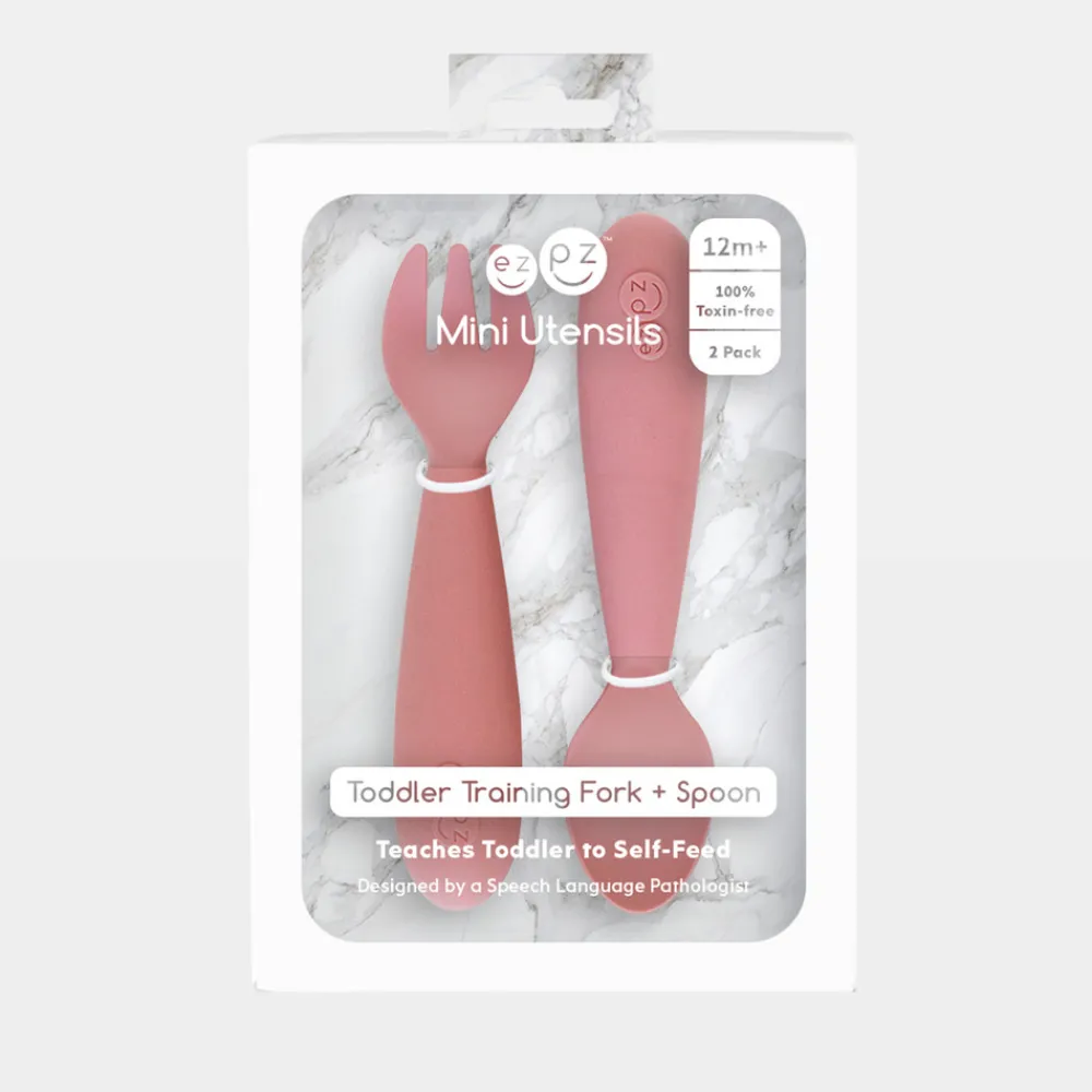 EZPZ Mini bestiksæt - støvet rosa- Bestik