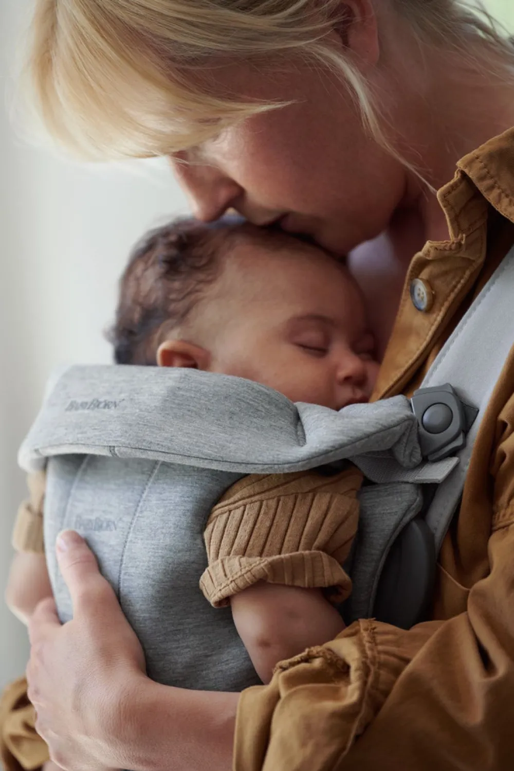 BabyBjörn Mini bæresele 3D Jersey - Lysegrå- Bæreseler & Vikler