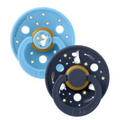 BIBS Moomin Colour Sut 2pk Latex Str 2 - Breeze- Sutter