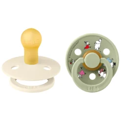 BIBS Moomins Colour Sut 2pk Latex Str 1 - Ivory- Sutter