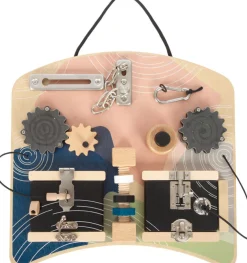 SMALL FOOT Motorik og aktivitetsbræt med låse og rotation- Aktivitetslegetøj