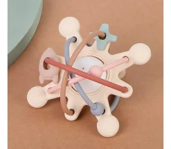 Le Toft Multi toy silikonelegetøj med raslekugle dark- Bideringe & Rangler