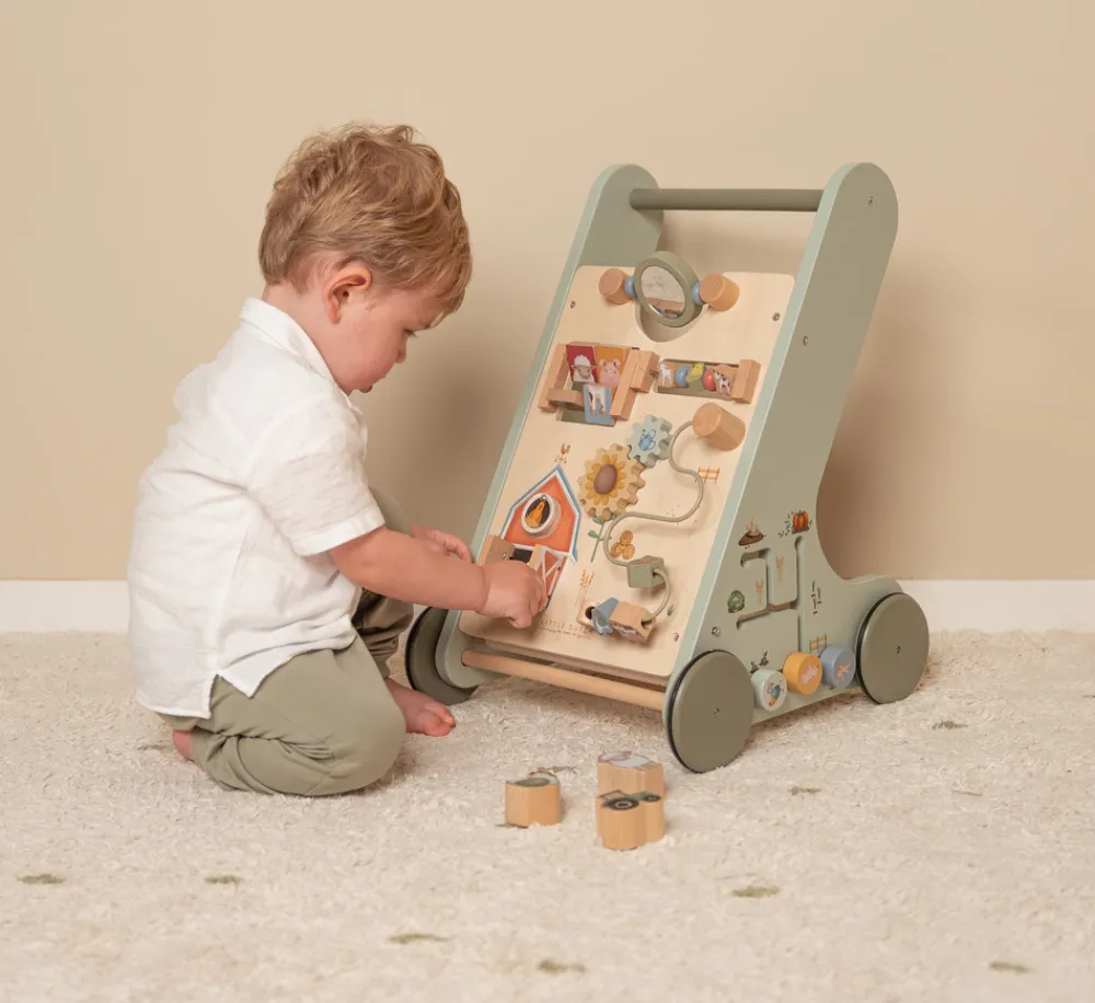 Little Dutch Multi-aktivitetsgåvogn - Farm- Gåvogne & Aktivitetsborde