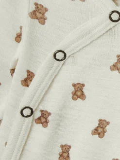 Lil' Atelier Nalu Uld Langærmet Wrap Body - Turtledove- Uldbodyer