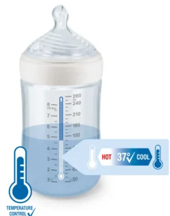 NUK Nature Bottle Silicon 150ml Creme- Sutteflasker