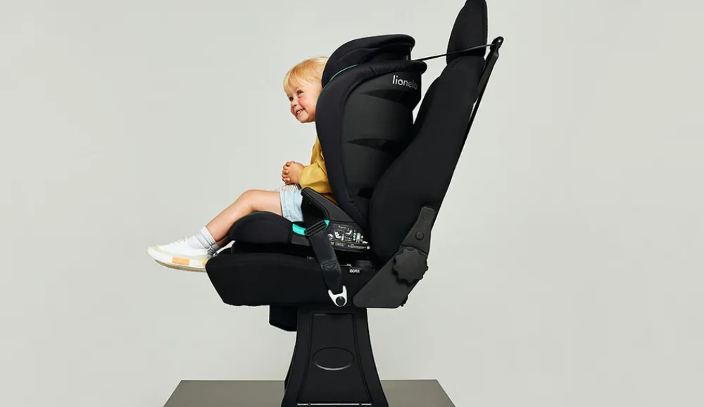 Lionelo Neal autostol - black onyx- Autostole 100-150 Cm (4-12 År)