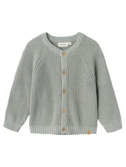 Lil' Atelier Nemlen langærmet strik - LIMESTONE- Cardigans, Veste & Trøjer