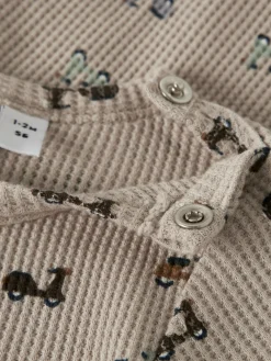 NAME IT Nooter Langærmet Body - Island Fossil- Bodystocking Langærmet