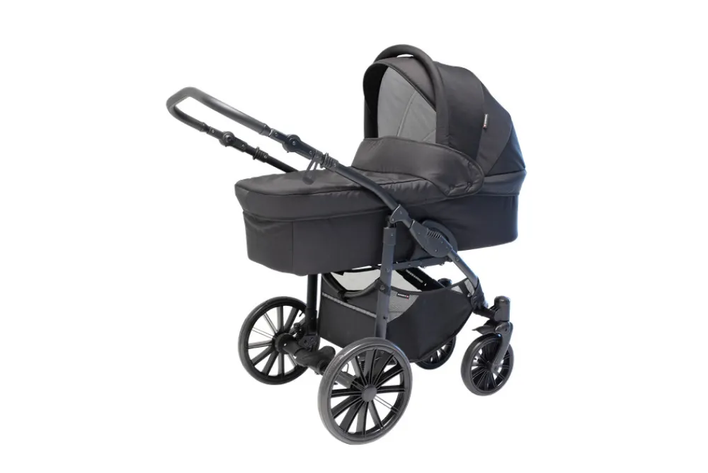 BASSON Nordic Lite - black- Barnevogne Med Langt Liggemål