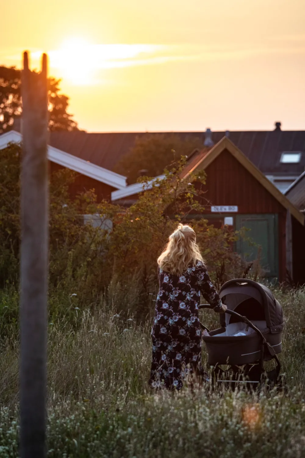 BASSON Nordic Lux - Dark Grey Melange- Barnevogne Med Langt Liggemål