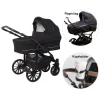 BASSON / Scandia Nordic Lux inkl. regnslag og kopholder - Dusty black- Barnevognspakker