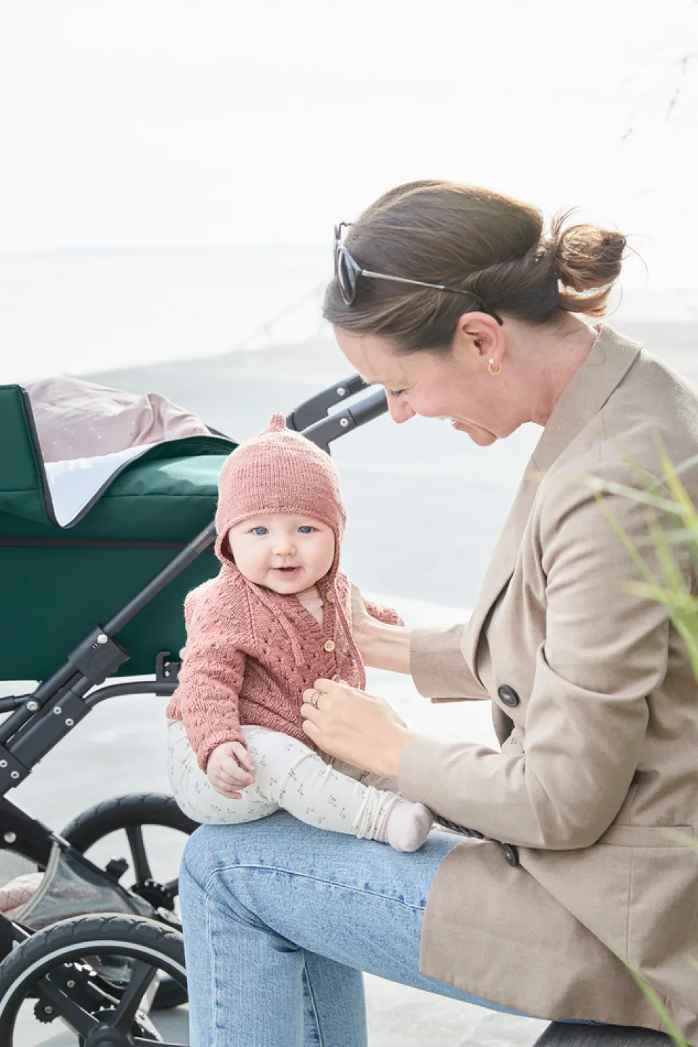 Odder North - sea green- Barnevogne Med Langt Liggemål