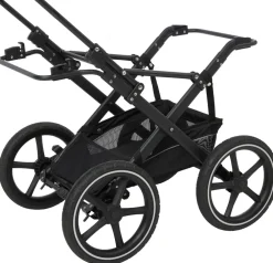 Odder North - sort melange- Barnevogne Med Langt Liggemål