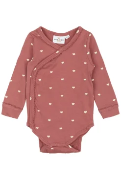 The New Siblings Nova Wrap Body langærmet - WITHERED R- Bodystocking M. Skrålukning